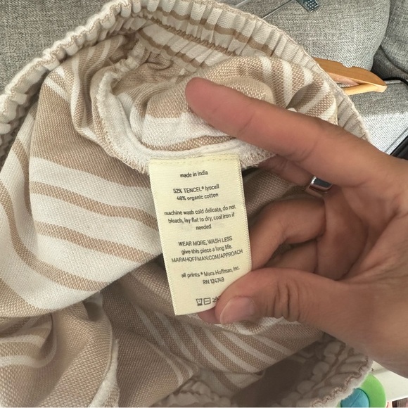 Mara Hoffman Paloma Striped Wide Leg Pants Organic Size Small Beachy Coastal - Picture 7 of 7